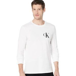 Calvin Klein White Long Sleeve Men T-Shirt